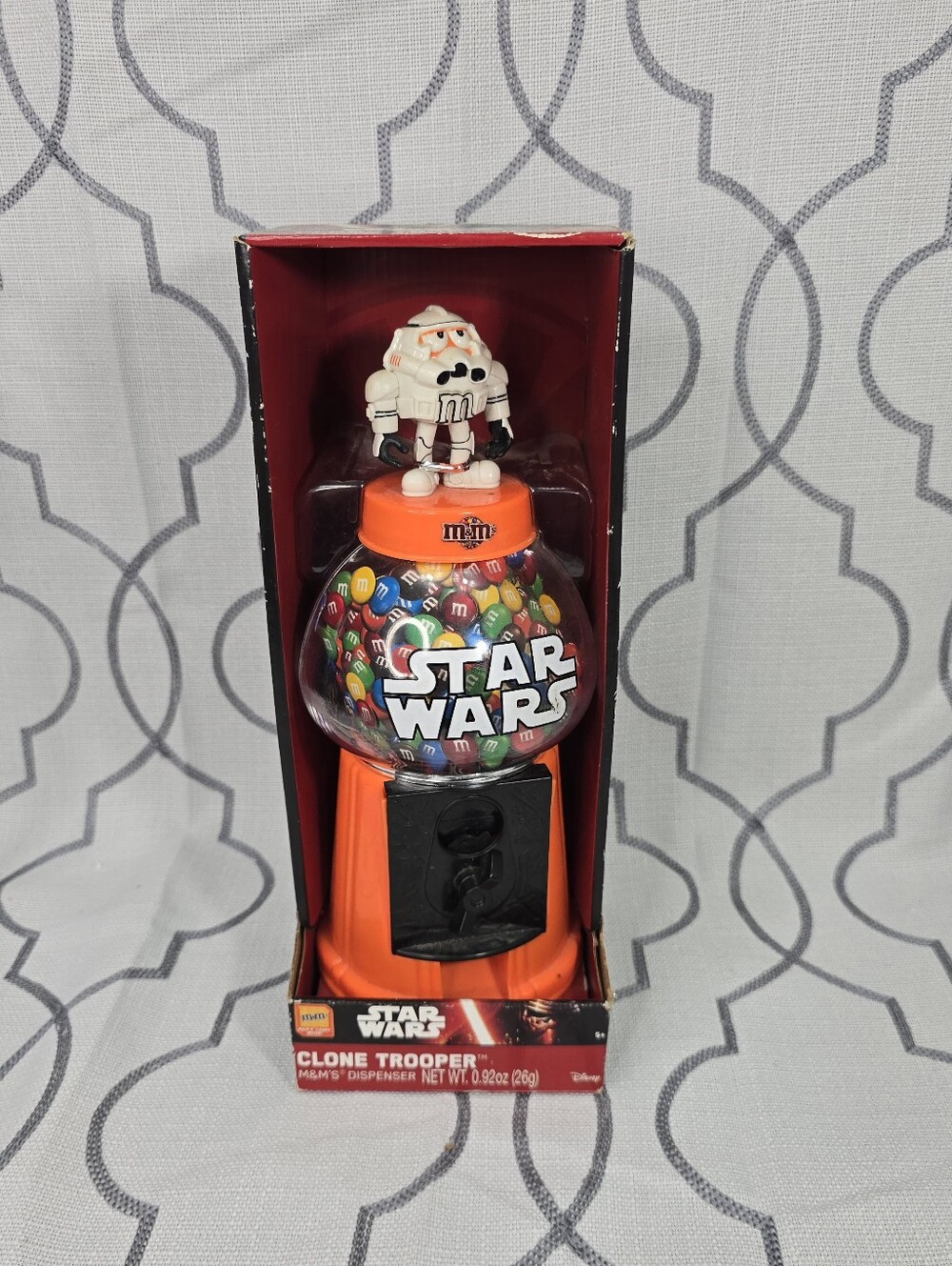 Star Wars M&M's Clone Trooper Orange Candy Dispenser Gumball Style Disney New